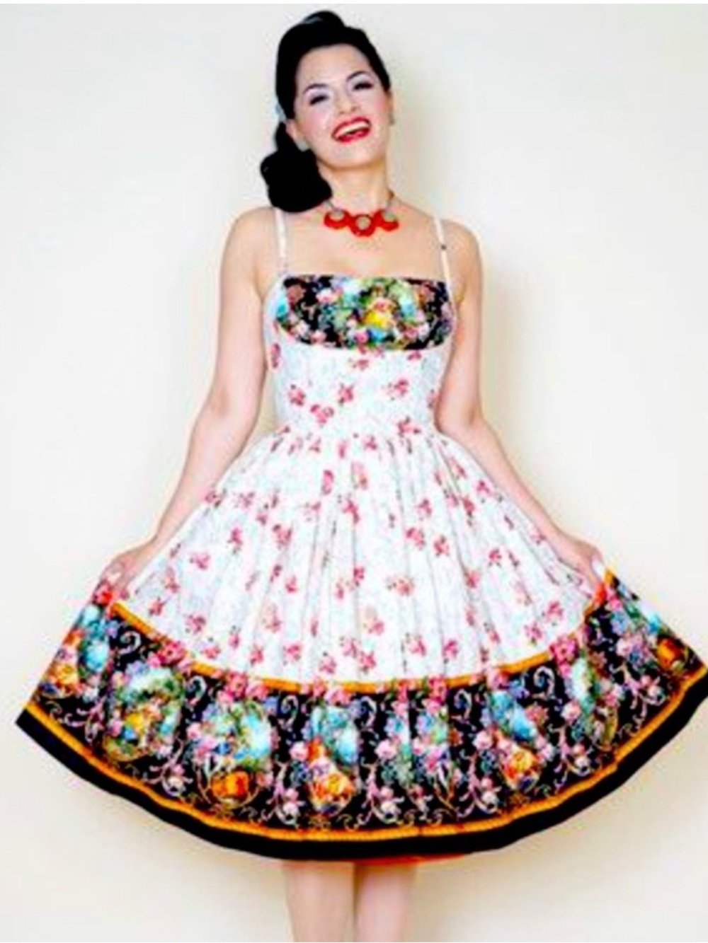Rare! Bernie Dexter Fit&Flare Sundress Paris Manor Historical Romance dress